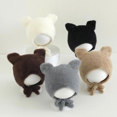 Cappello Peluche con Protezione per le Orecchie per Bambini Cappellini Carini a Cartoni Animati per Bambini Piccoli con Laccetti 10-36 Mesi Copricapo Caldo per Bambini Cappello Invernale per Bambini con Protezione per le Orecchie