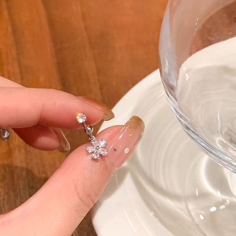 Fashion Zircon Earrings U-Shaped Ear Bone Studs For Women Exquisite Metal Jewelry Accessories