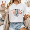 In My Thirties Era 1996 Rainbow Color Letter Graphic T Shirt Unisex 30th Birthday Retro Heart Casual Gift Tee