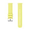 22mm Grid Design Silicone Wrist Band Adjustable Replacement Smartwatch Strap with Silver Buckle