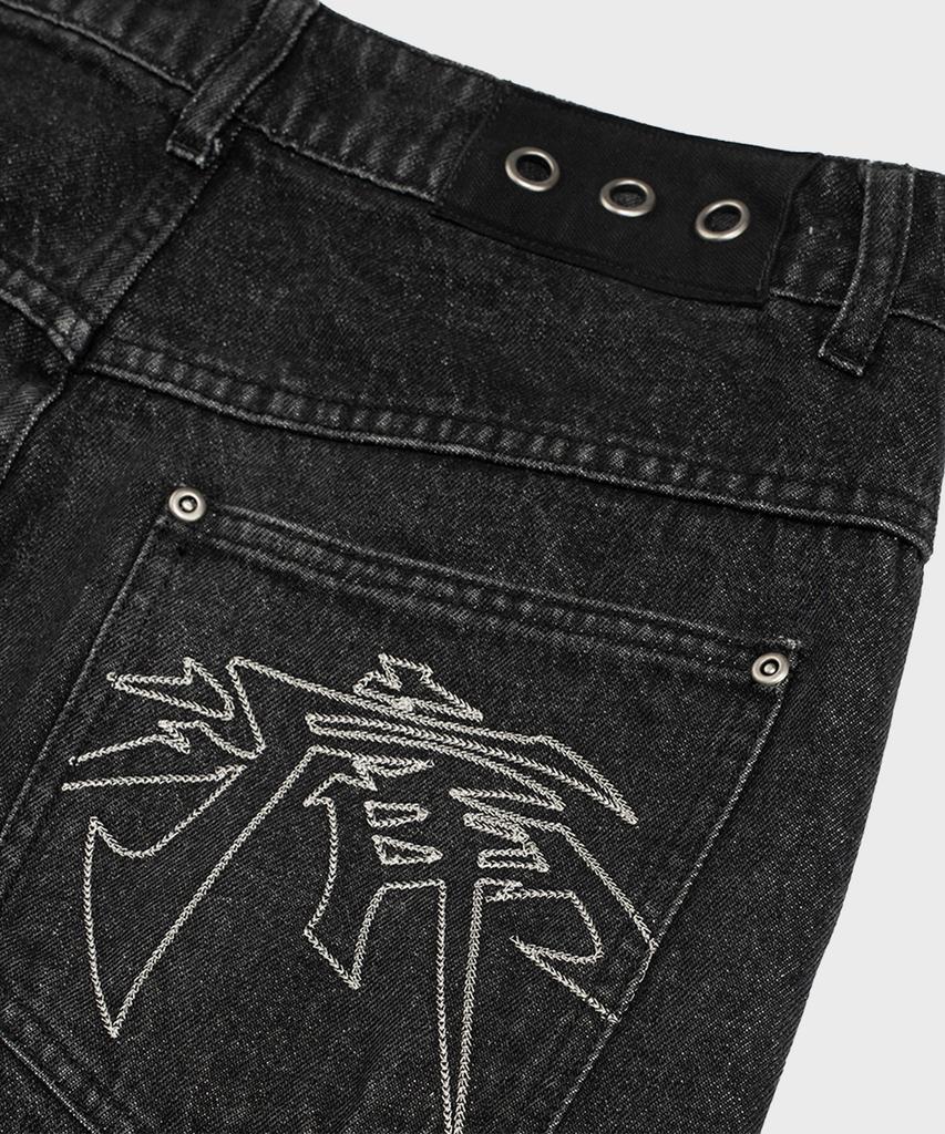 SAINTPAIN Sp Washed Denim Pants Black