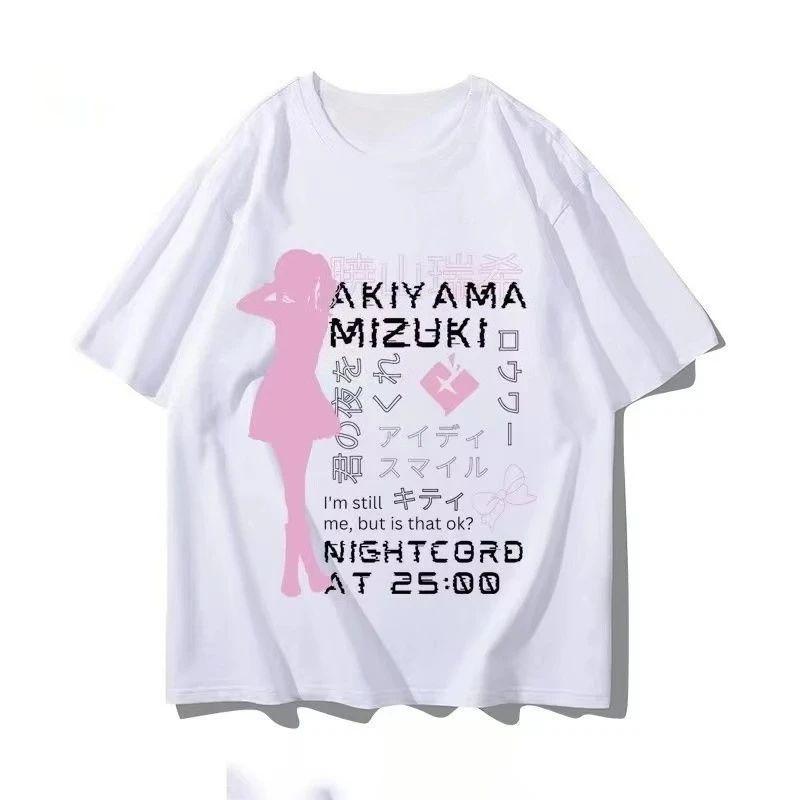 Y2k Anime Project Sekai Aoyagi Toya Cosplay Printed Short Sleeve TShirt Casual Tee Fashion Vintage Shirts Unisex S