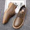 Mode 2024 Automne Hiver Nouveau Designer Plateforme Chaussures Hommes Grosse Tête En Cuir De Vache Chaussures De Travail Mâle Tendon De Bœuf Britannique Vintage Hommes Chaussures