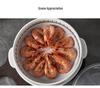 Dual-Layer Microwave Steamer: Food-Grade Water-Add Container with Thickened Tray & Grid