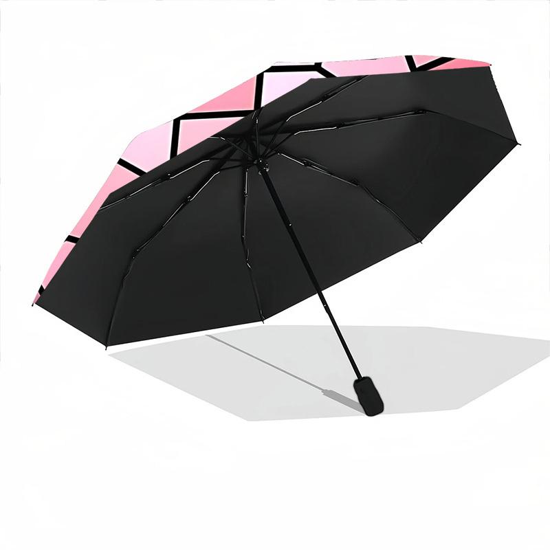 1pc Geometric Pattern Automatic Opening/Closing Umbrella with Operation & Windproof Canopy - Folding Design, Holiday Gift yy260225106