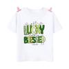 Rainbow Lucky Print Kids Shirts St Patricks Day Party Boys Girls Outfit Tshirt Holidy Child Short Sleeve Tops Toddler T Shirt