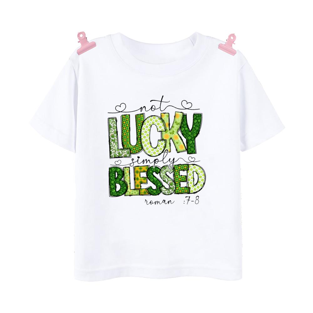 Rainbow Lucky Print Kids Shirts St Patricks Day Party Boys Girls Outfit Tshirt Holidy Child Short Sleeve Tops Toddler T Shirt