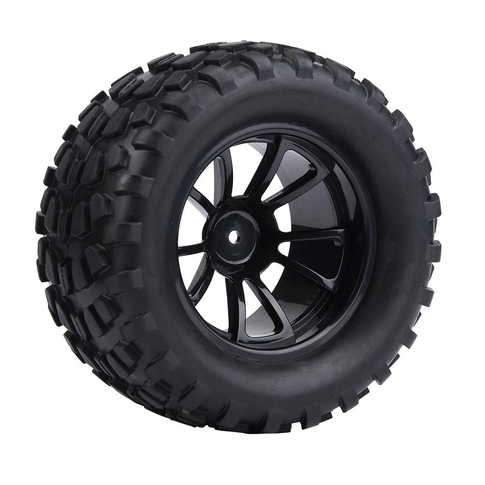 4pc Set 1:10 RC Wheel Tire Rubber Tires for Hsp Redcat Exceed Truck Off Road Car (10 Holes)