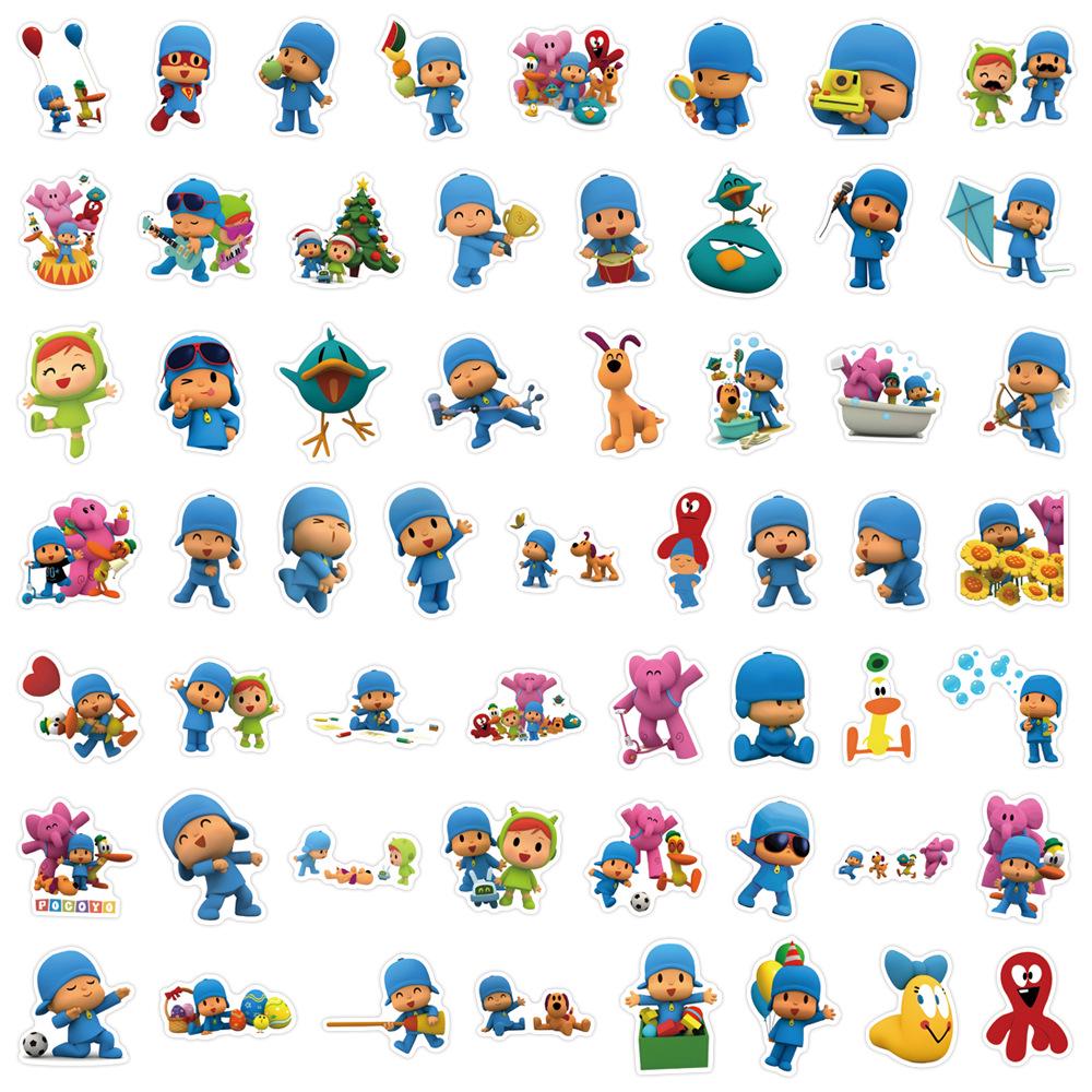 

Pocoyo Cartoon Stickers: 55 Waterproof Sheets for Decor, Stationery, Planners, and More