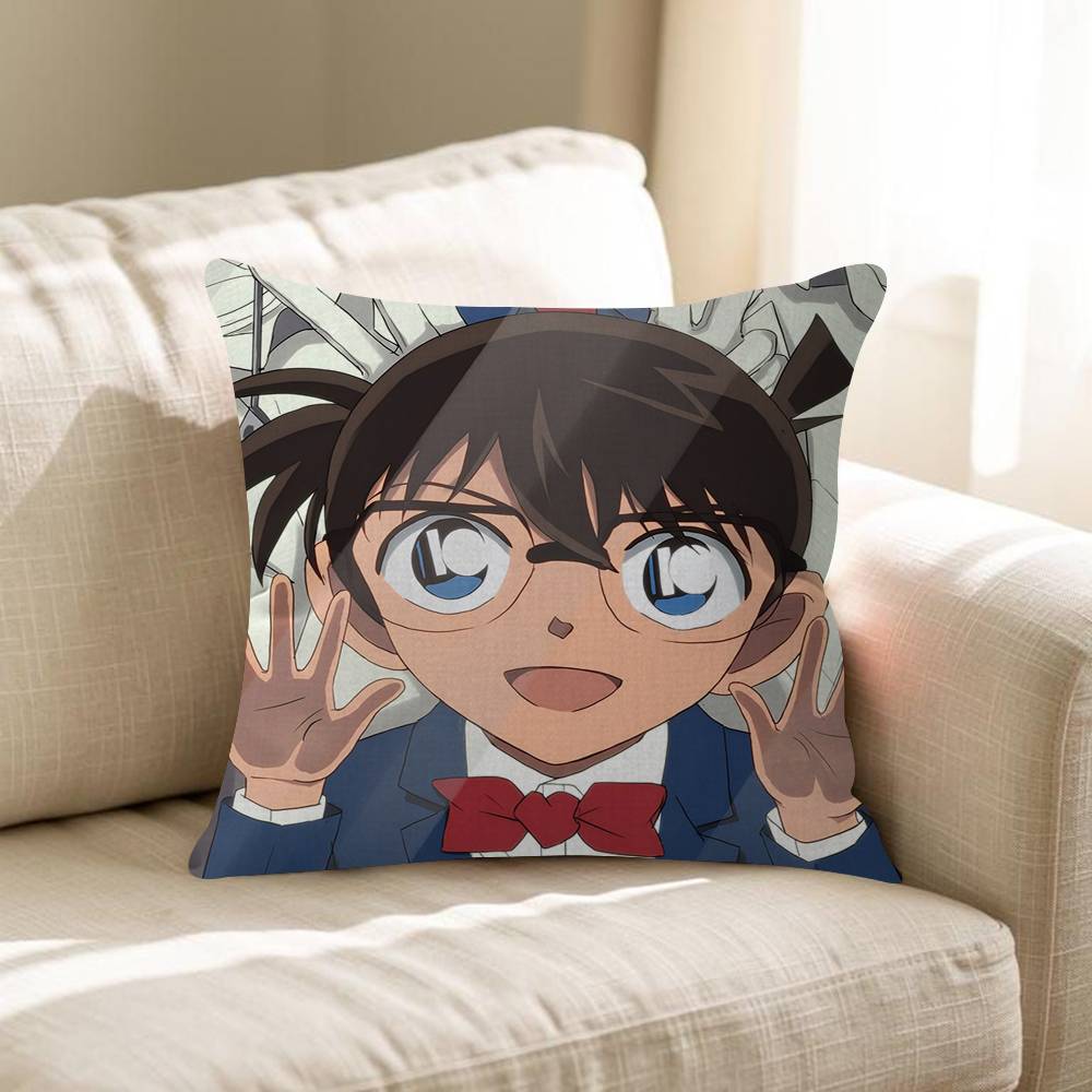 DDetective CConan Personalized Pillow Cover Kids Bedroom Wild Party Decor Pillowcase Kid Birthday Shower Gift