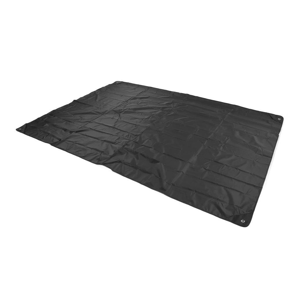 Drum Set Cover Silver Coated 420D Oxford Cloth Folding Furniture Dust Cover for Indoor Outdoor Black