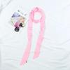 Women's Solid Silk Ribbon Scarf: Thin, Long, Narrow Neck Tie & Shirt Accessory
