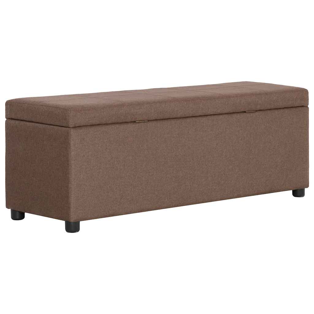 Storage Bench with Compartment 116 cm Brown Polyester