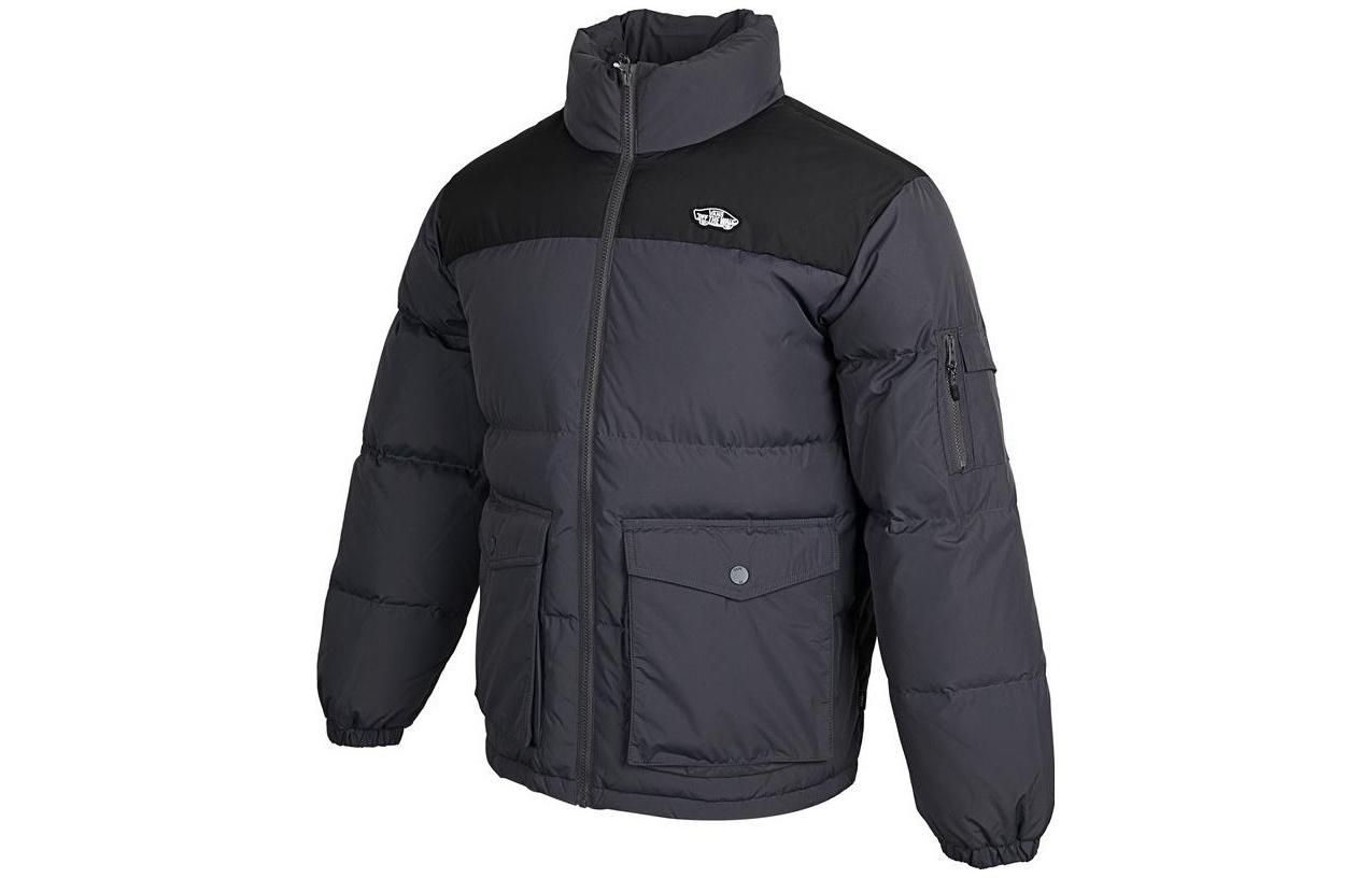 Vans Down Jackets Men s Gray Stand Collar Moderate Down Jacket VN0A7YJ91O7 XXL