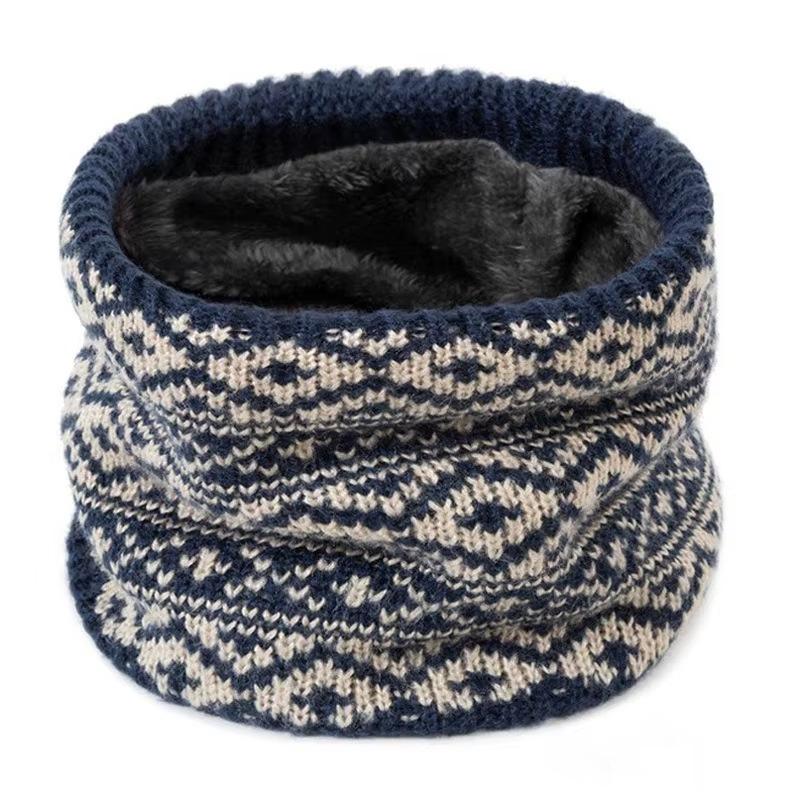 

Fashion Soft Knitted Neck Warmer Sports Scarf for Women Men Face Cover Winter Running Skating Hiking Cold-Proof Thick Collar темно-синього кольору