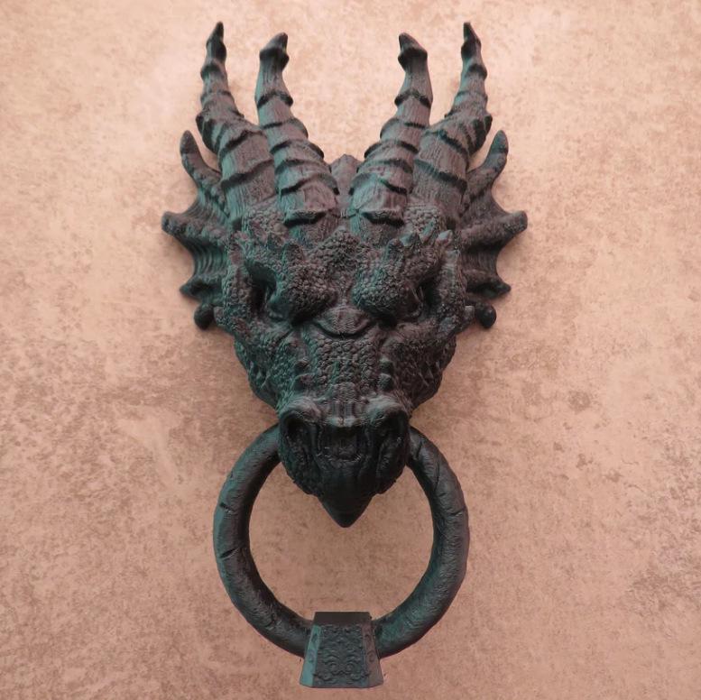 Gothic Faucet Sculpture Door Knocker with Screws & Nano Glue