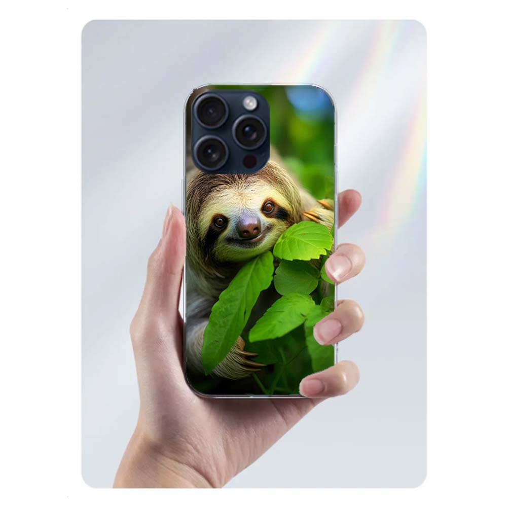 

Cute Sloth Clear Phone Case For Iphone 17 Air 16 Pro Max 15 Pro 14 Plus 17E 16E 11 13 12 Mini Cover Cases Fundas Cell TPU Capa S iPhone 17 Pro