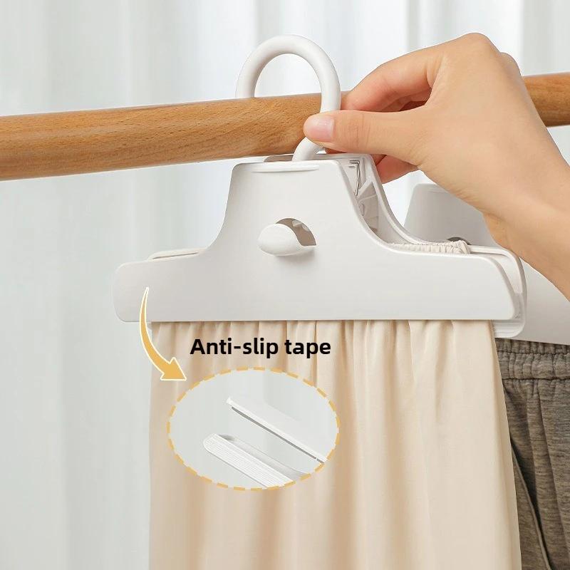 Convenient Rotatable Pants Clip with No Trace - Stacking Clothing Sorting Rack for Dormitory Wardrobe Storage