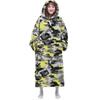 Women's Oversized Flannel Hooded Sweater: Thick, Warm, Long-Sleeve, European/American Autumn-Winter Style