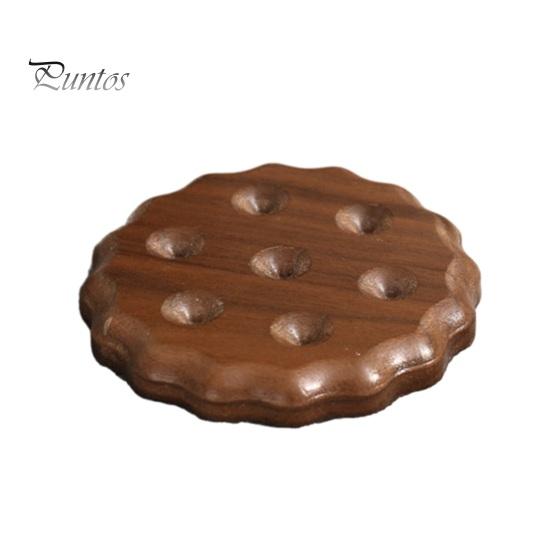 

Деревянная подставка с корнем лотоса, ломтиками, печеньем, цветами, настольная подставка, универсальная изоляционная подкладка для украшения дома