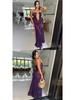 Sexy durchsichtiges Netzkleid mit hohem Schlitz für Damen