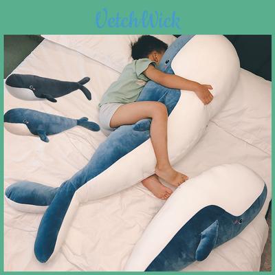 Giant Whale Plush Toy Pillow Soft And Squishy Ocean Animal Stuffed Doll For Kids Handcrafted With Care