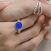 BOLDIERE Color stone ring [Blue agate]_ R30