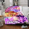 Custom Name Rainbow Pony Adventure Party Blanket For Couch Bed Plush Cozy Fuzzy Blanket Super Soft Warm Blankets For Fall And Winter 0916127