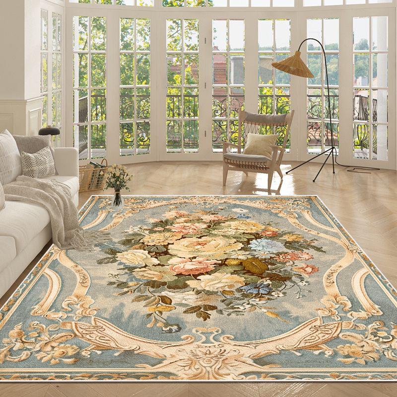 European Gorgeous Carpet Living Room Home Decoration Luxury Rugs for Bedroom Big Size Balcony Non-slip Floor Mat Washable Tapete