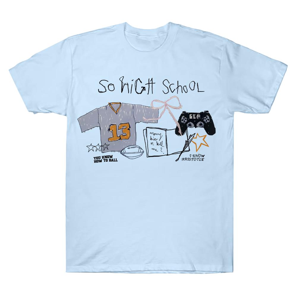 Summer Women Cotton Tee So High School Music Graphic T Shirt Short Sleeve Taylor Tour High Quality Clothes Unisex Y2K Streetwear