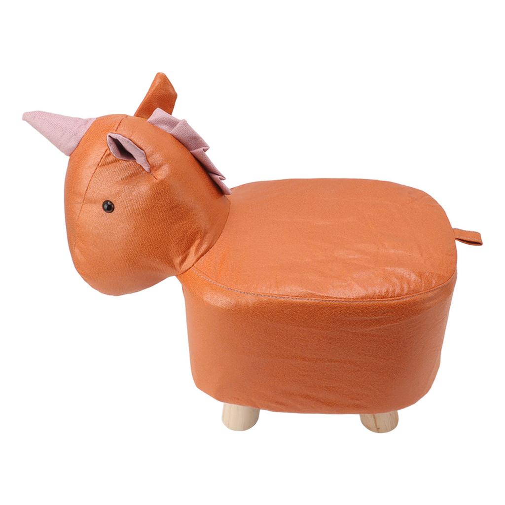 Cute Animal Footstool with Soft Padded Cushion and Prevent Slip Feet Small Footrest Stools for Kids Adults