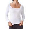 SNU Nude Feeling Women's Slimming Square Neck Long Sleeve Yoga Top - Flattering High-End Pilates & Outdoor Fitness Sportswear