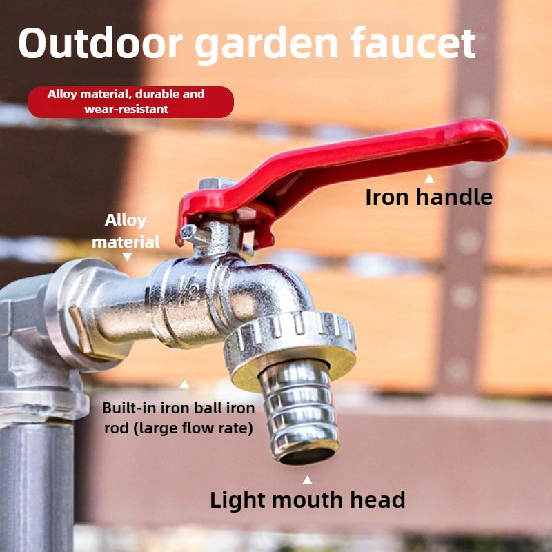 1/2inch Garden Irrigation Brass Faucet IBC Tank Water Tap Single Outlet Valve Replacement Antifreeze Outdoor Balcony Accessories