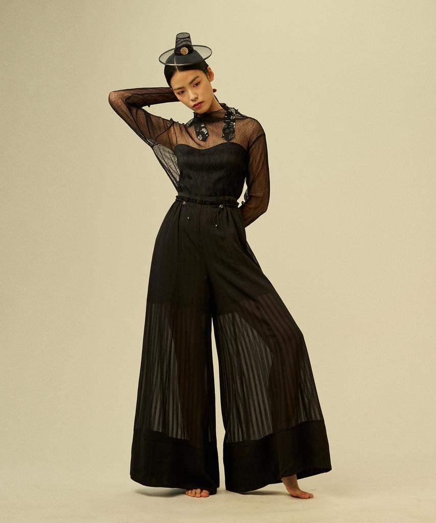 JOSUN String Wide Pants