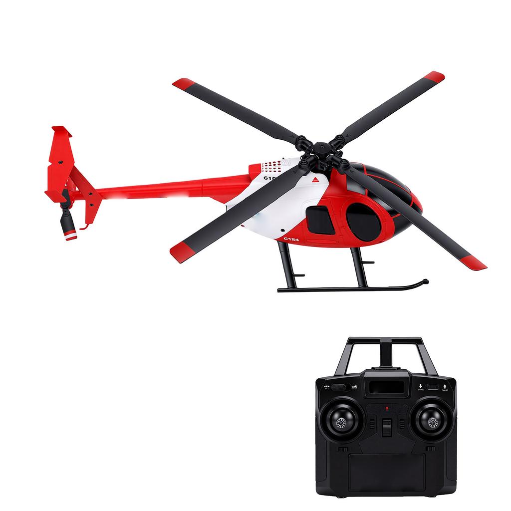 4CH RC Helicopter, 1 48 Scale 2.4G Flybarless Remote Control Helicopter with 6 Axis Gyro, Optical Flow Positioning,