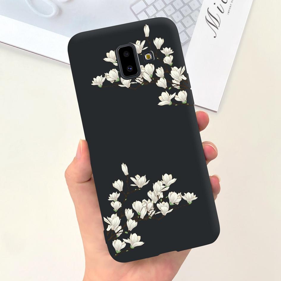 For Samsung Galaxy J4 J6 Plus 2018 Case Popular Flower Soft Silicone Phone Back Cover For Samsung J6Plus J4Plus J610F J415F Capa