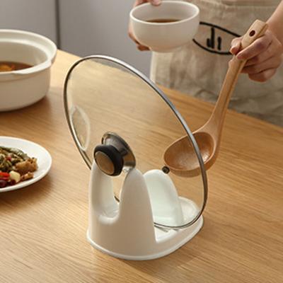 Topfdeckelhalter für die Küche, stabil, rutschfest, hitzebeständig, dick, rostfrei, spülmaschinenfest, für Teller, Schneidebrett, Schöpfkelle, Abtropfgestell, Topfdeckelständer