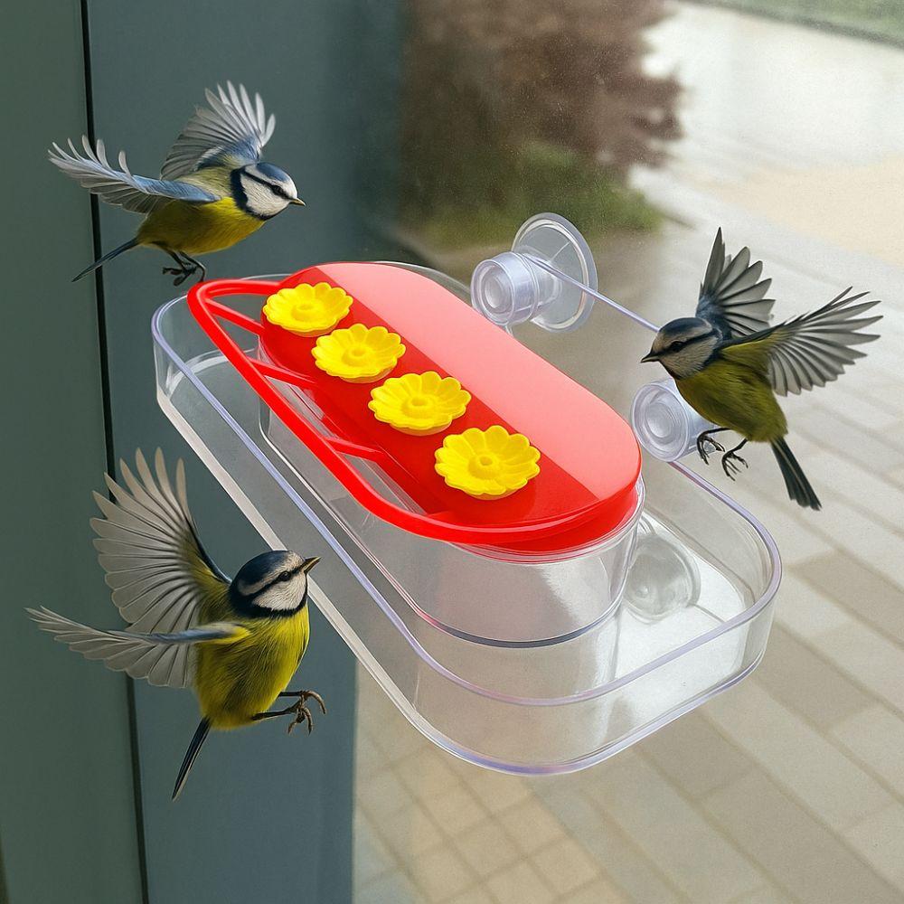Visible Bird Water Drinker Refillable Hummingbird Water Dispenser Bird Water Station  Window