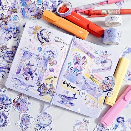 Hayoung's Melody Box Diary Decoration Set, a popular character in Korea