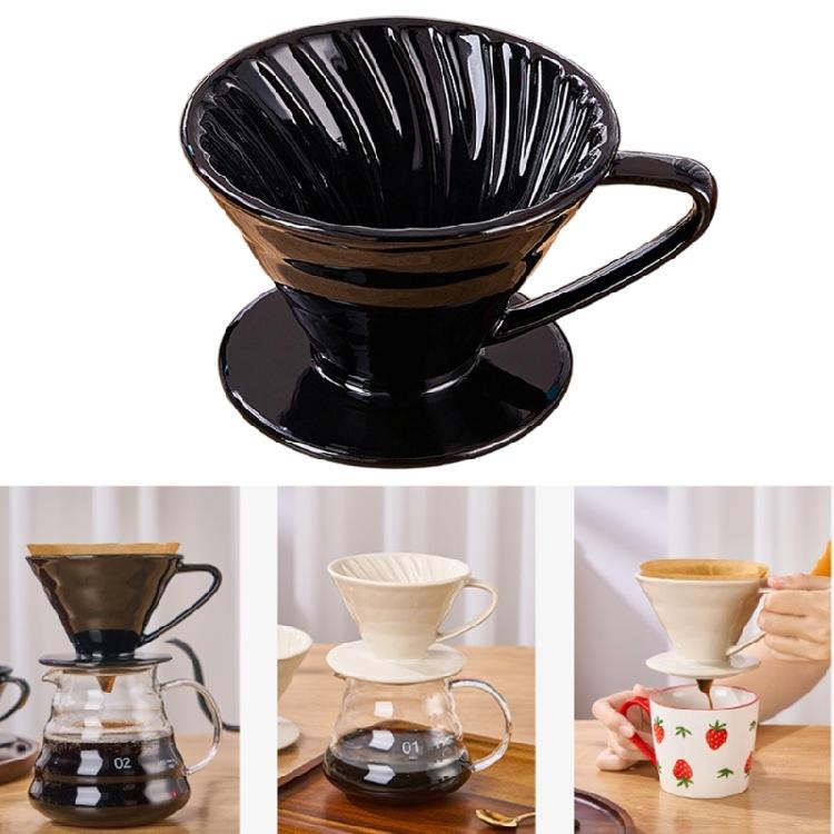 Ceramic Coffee Dripper Pouring Over Filter Funnel Cup Even Extraction Perfect For Coffee Enthusiasts