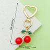 Red Cherry Pearl Resin Keychain Pendant