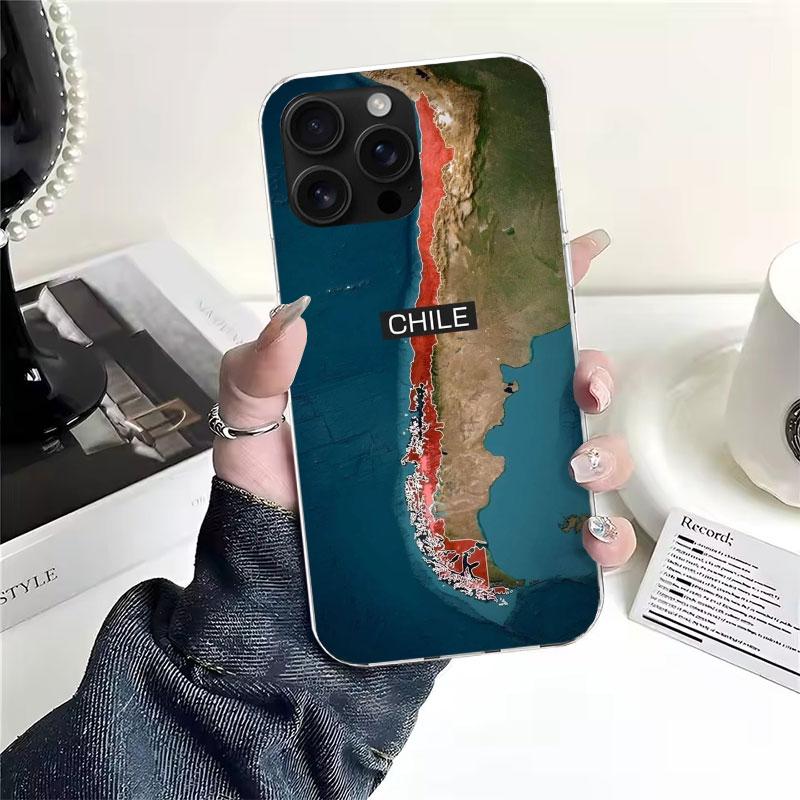Chile Flag Soft Phone Case For IPhone 18 11 17 Air 16E 16 Pro Max 15 + 14 Plus 13 Mini 12 Apple 7 SE 8 Fundas Coque 11 17 Air 16E 1