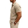 Europäisches & Amerikanisches Herren Leinen Revers Kurzarm Poloshirt - Klassischer Business Casual Stil, Mehrere Farben Verfügbar