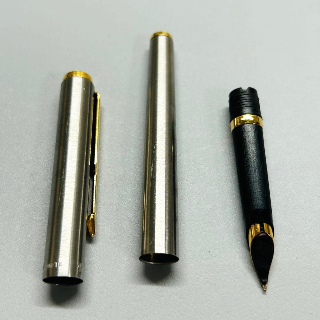 Used PARKER Fountain Pen Stainless GT Made in UK Vintage