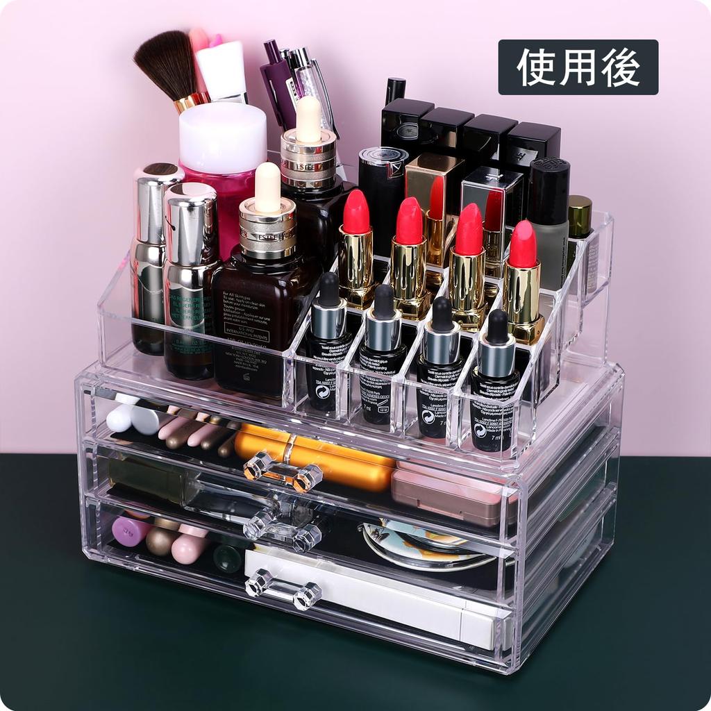 MOSIKER Cosmetic Nail Polish Lip Makeup Brush Makeup Small Item Transparent Large Desktop Storage Storage, Storage, Case, Case, Tools, Perfume,