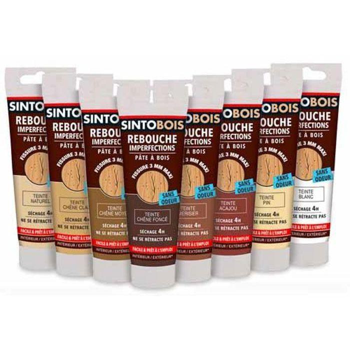 Pâte à bois - sinto - sintobois - 250g - réparation rayures et fissures - intérieur