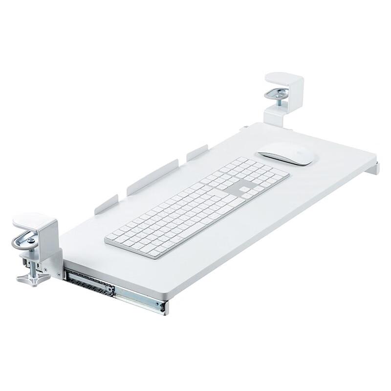 SANWA SUPPLY Under Desk Clamp-on Keyboard & Mouse Tray