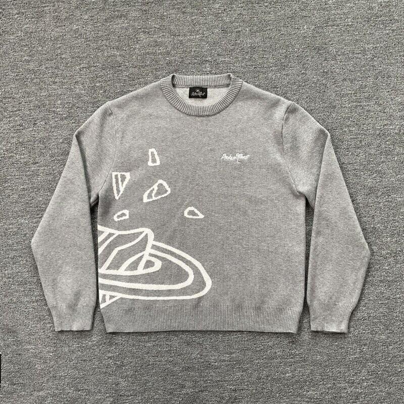 Unisex Streetwear Adīts Džemperis Ar Izšūtu