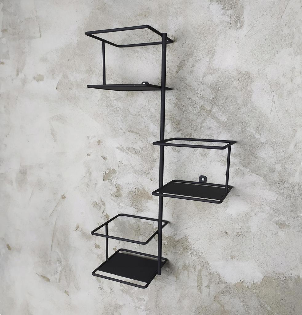 Jungle Wall Flower Stand for 3 Pots, Metal Plant Holder, Green Wall, Flower Hanger