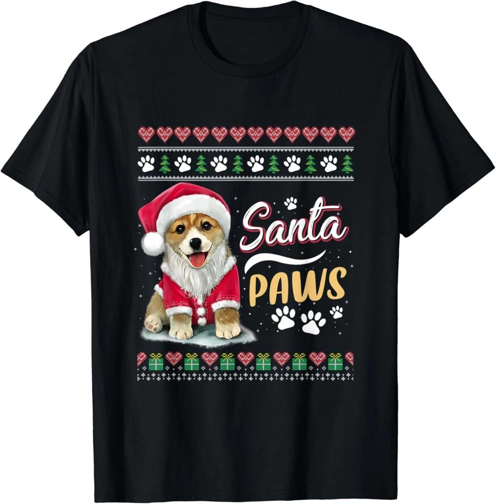 Santa Paws Christmas Dog - Merry Christmas Funny Xmas Gift Unisex T-Shirt